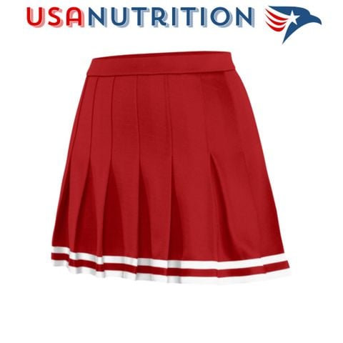  Champion Traditional Pleated Double Knit Skirt Red: Váy thể thao tennis xếp ly dành cho nữ 