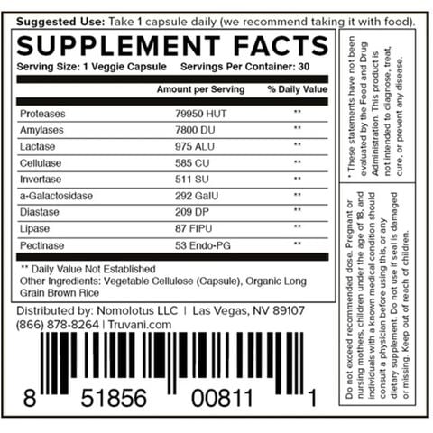  Digestive Enzymes tiêu hoá tốt nhất thế giới Truvani : 9 loại Enzymes kết hợp 