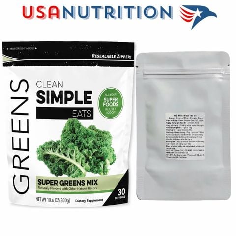  Super Greens Mix 20 loại rau củ Clean Simple Eats : gói chiết 