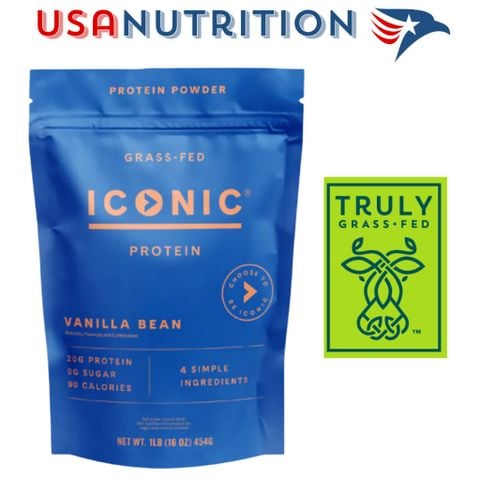  Milk Protein Isolate chứng nhận Truly Grass-Fed 454g 18 lần dùng : ICONIC 