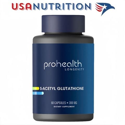  S-Acetyl Glutathione 300mg 60 viên Prohealth kiểm nghiệm độc lập : chống oxy hoá, tăng cường miễn dịch, bảo vệ gan 