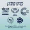 Grass Fed Whey Protein chứng nhận Clean Label Project Puori PW1 : gói chiết