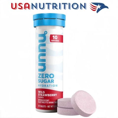  Viên sủi điện giải không đường Nuun Zero Sugar : Tuýp 10 viên 