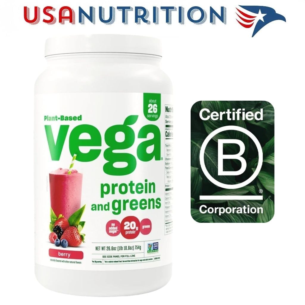[SALE] Đạm thực vật rau xanh tốt nhất thế giới Vega Protein and Greens : 20g protein 26 lần dùng