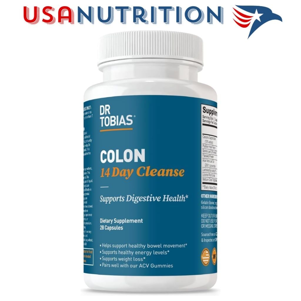 Colon 14 Day Cleanse Dr. Tobias : Hỗ trợ hệ tiêu hóa và thanh lọc đại tràng liệu trình 14 ngày