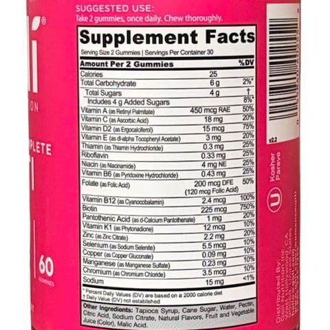  Women’s Complete Multi Gummies Goli 60 viên : Kẹo dẻo vitamin tổng hợp cho nữ 