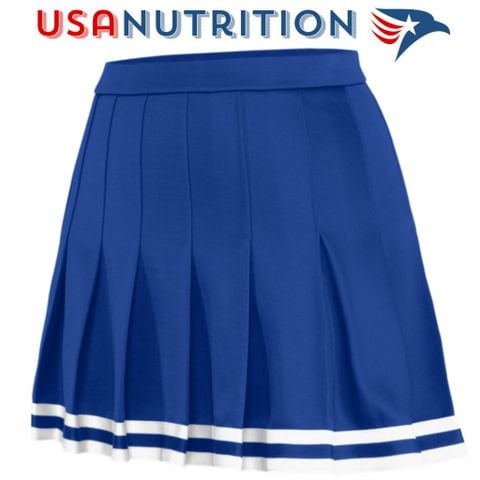  Champion Traditional Pleated Double Knit Skirt Royal/White: Váy thể thao tennis xếp ly 
