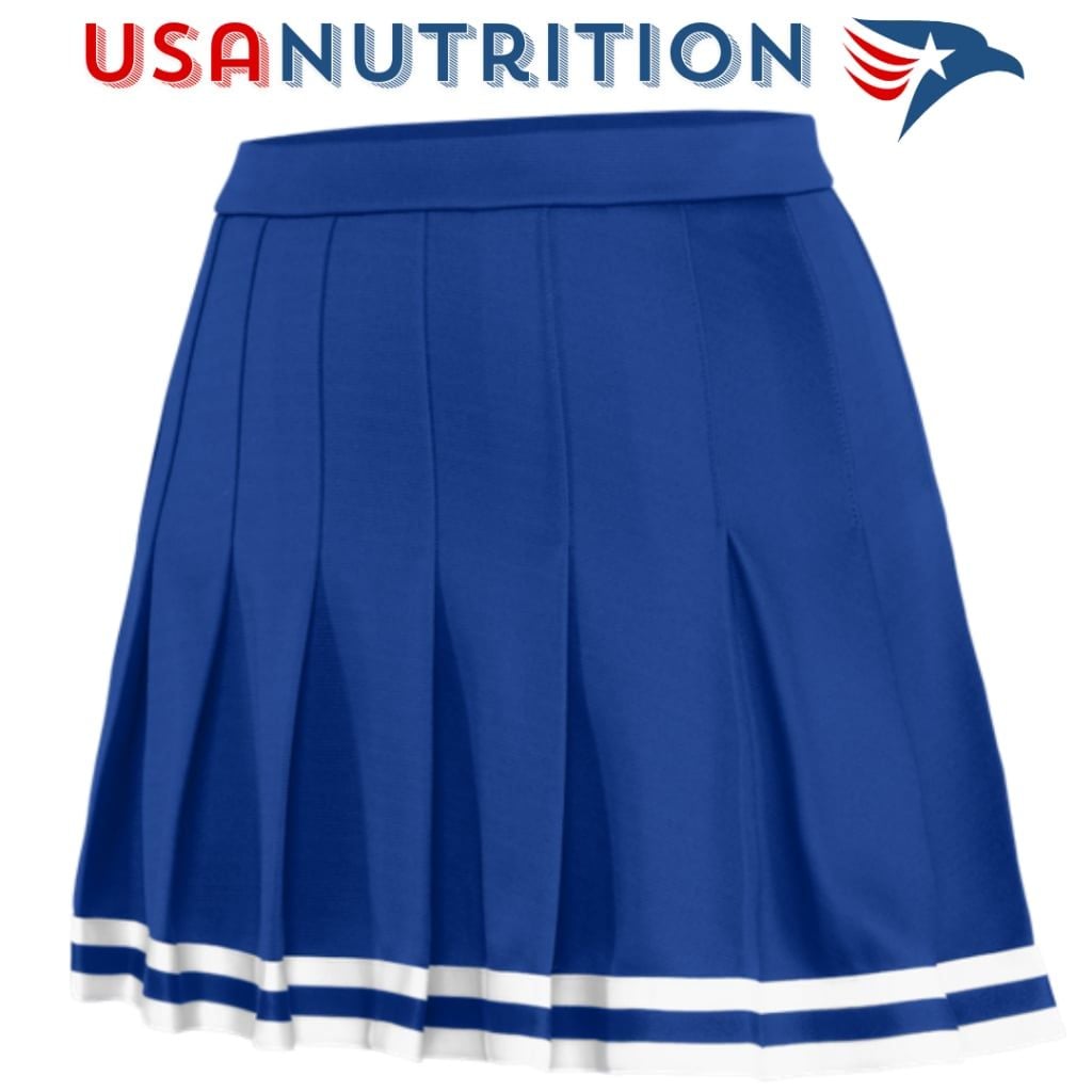 Champion Traditional Pleated Double Knit Skirt Royal/White: Váy thể thao tennis xếp ly