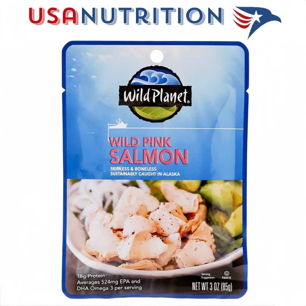 Cá hồi hồng hoang dã Pink Salmon: Wild Planet 1 gói lẻ 85g