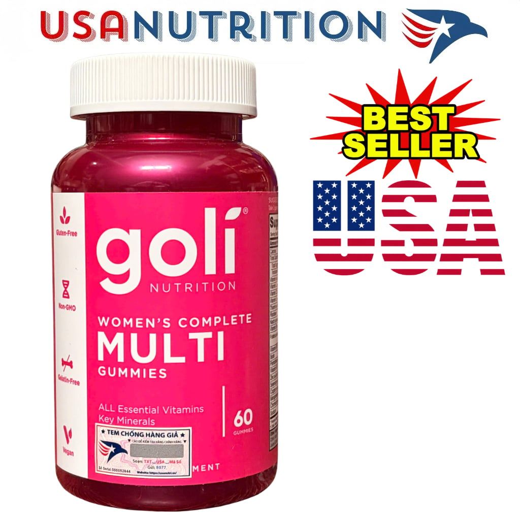 Women’s Complete Multi Gummies Goli 60 viên : Kẹo dẻo vitamin tổng hợp cho nữ
