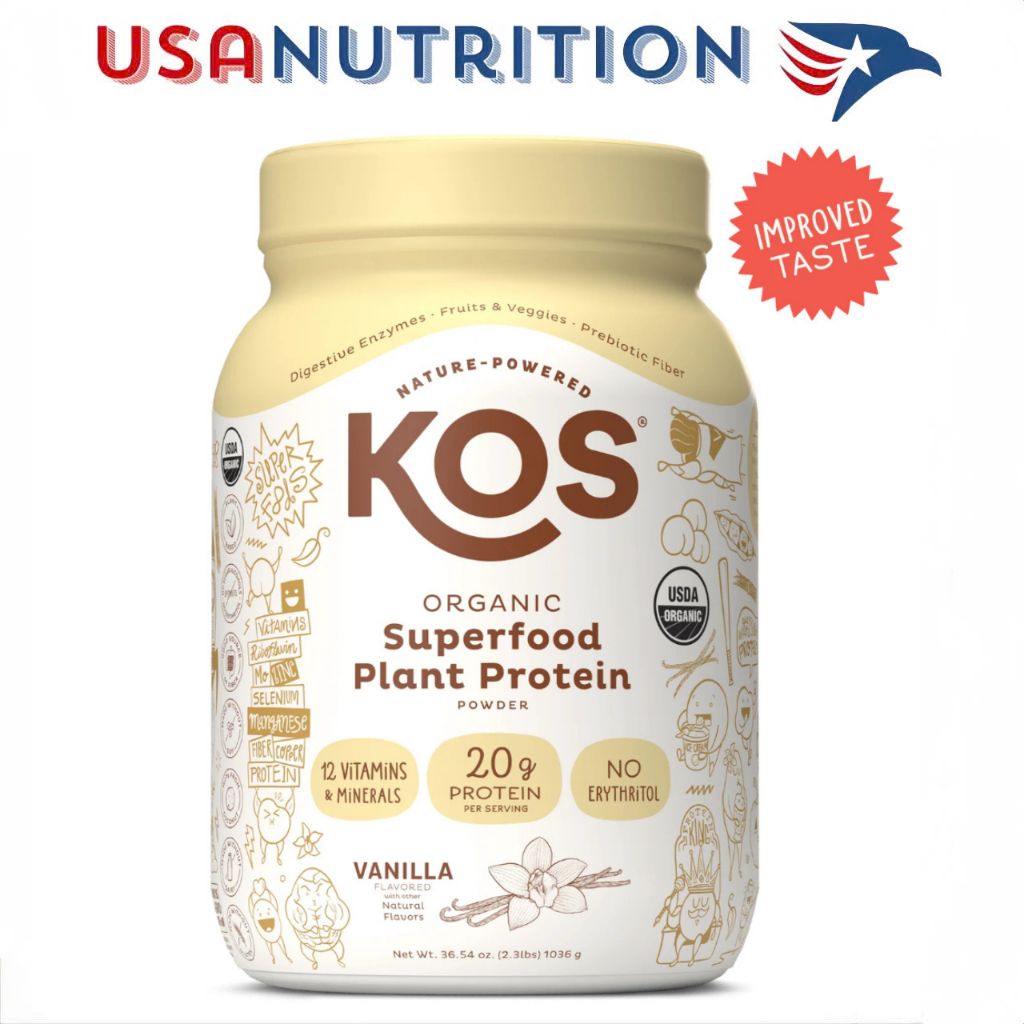 Đạm thực vật tốt nhất thế giới KOS Superfood Plant Protein : 20g protein 28 lần dùng