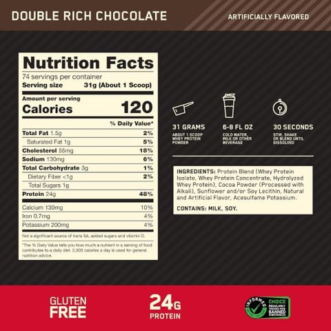 Whey Protein 100% Gold Standard bán chạy nhất thế giới : Optimum Nutrition 