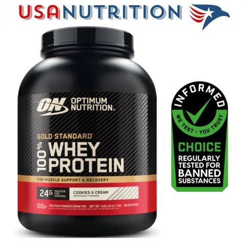  Whey Protein 100% Gold Standard bán chạy nhất thế giới : Optimum Nutrition 