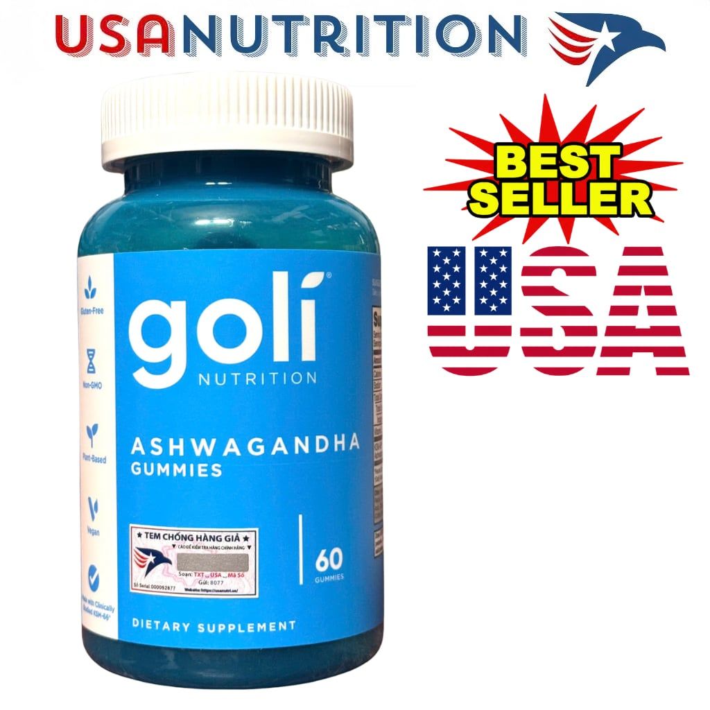Kẹo dẻo Ashwagandha tốt nhất thế giới Goli : Giảm căng thẳng, tăng sức đề kháng