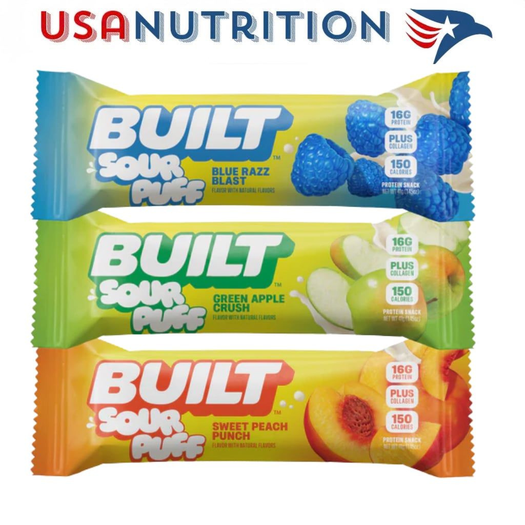 Bánh Puff Sour Protein Bar chua ngọt BUILT : lẻ 1 thanh