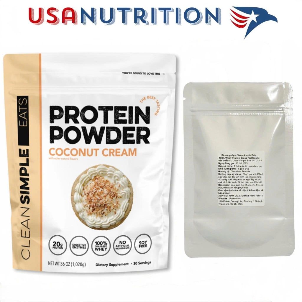 Protein có hương vị ngon nhất Grass-Fed Whey Clean Simple Eats : gói chiết