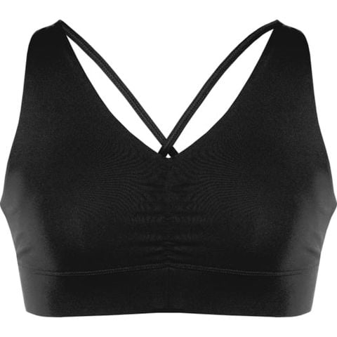  Champion Contour V-Neck Bra Top: Áo bra thể thao Black 