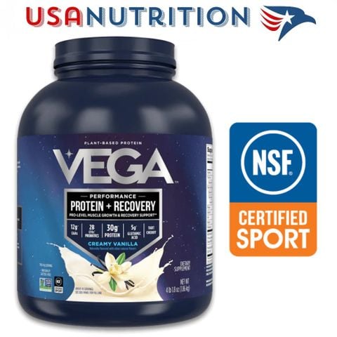  Đạm thực vật Vega Plant Protein + Recovery chứng nhận NSF Sport : 4lb 1.9kg 