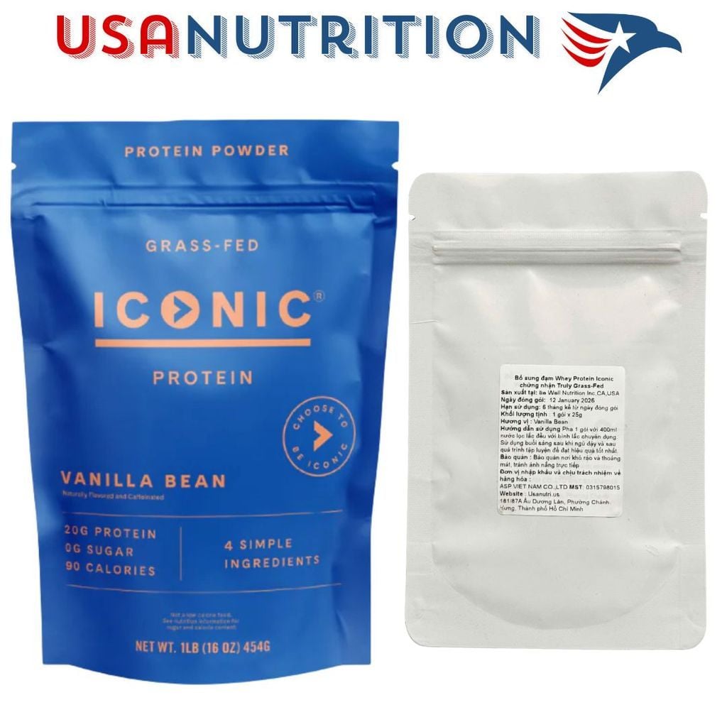 Milk Protein Isolate chứng nhận Truly Grass-Fed ICONIC : gói chiết