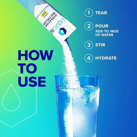  Bột điện giải hỗ trợ tiêu hóa Unilever Liquid IV Multiplier + Probiotic Kombucha : Bịch 14 gói 