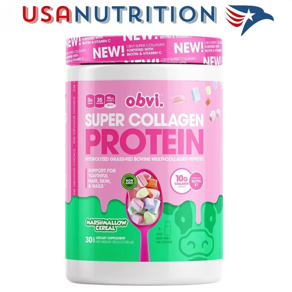 Obvi Super Collagen 10000mg + Vitamin 30 lần dùng : làm đẹp, trẻ hóa da tóc móng