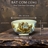  Bộ mặt trời Men hoàng thổ Đắp nổi Cao cấp - Gốm Nghệ nhân Bát Tràng 