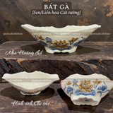  Bộ mặt trời Men hoàng thổ Đắp nổi Cao cấp - Gốm Nghệ nhân Bát Tràng 