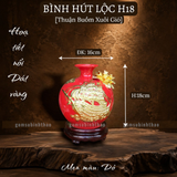  Bình phong thủy thu hút tài lộc Gốm sứ Bát Tràng dát vàng cao cấp HLVHTBDV 