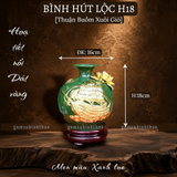  Bình phong thủy thu hút tài lộc Gốm sứ Bát Tràng dát vàng cao cấp HLVHTBDV 