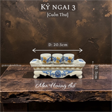  Kỷ ngai thờ Men hoàng thổ Đắp nổi Cao cấp - Gốm Nghệ nhân Bát Tràng 