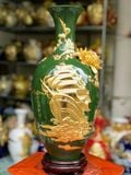  Bảo bình men màu dát vàng 24K THUẬN BUỒM XUÔI GIÓ hàng Bát Tràng chính hãng BBVHTBDV 