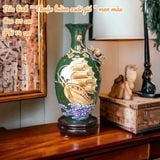  Bảo bình men màu đắp nổi 3D THUẬN BUỒM XUÔI GIÓ hàng Bát Tràng chính hãng BBVHTB 
