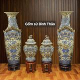  Chóe Phúc Lộc Thọ đắp nổi - Gốm sứ Bát Tràng chính hãng 