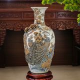  Bảo Bình Công Đào Kênh Đuôi 3D H90cm - Gốm sứ Bát Tràng cao cấp 