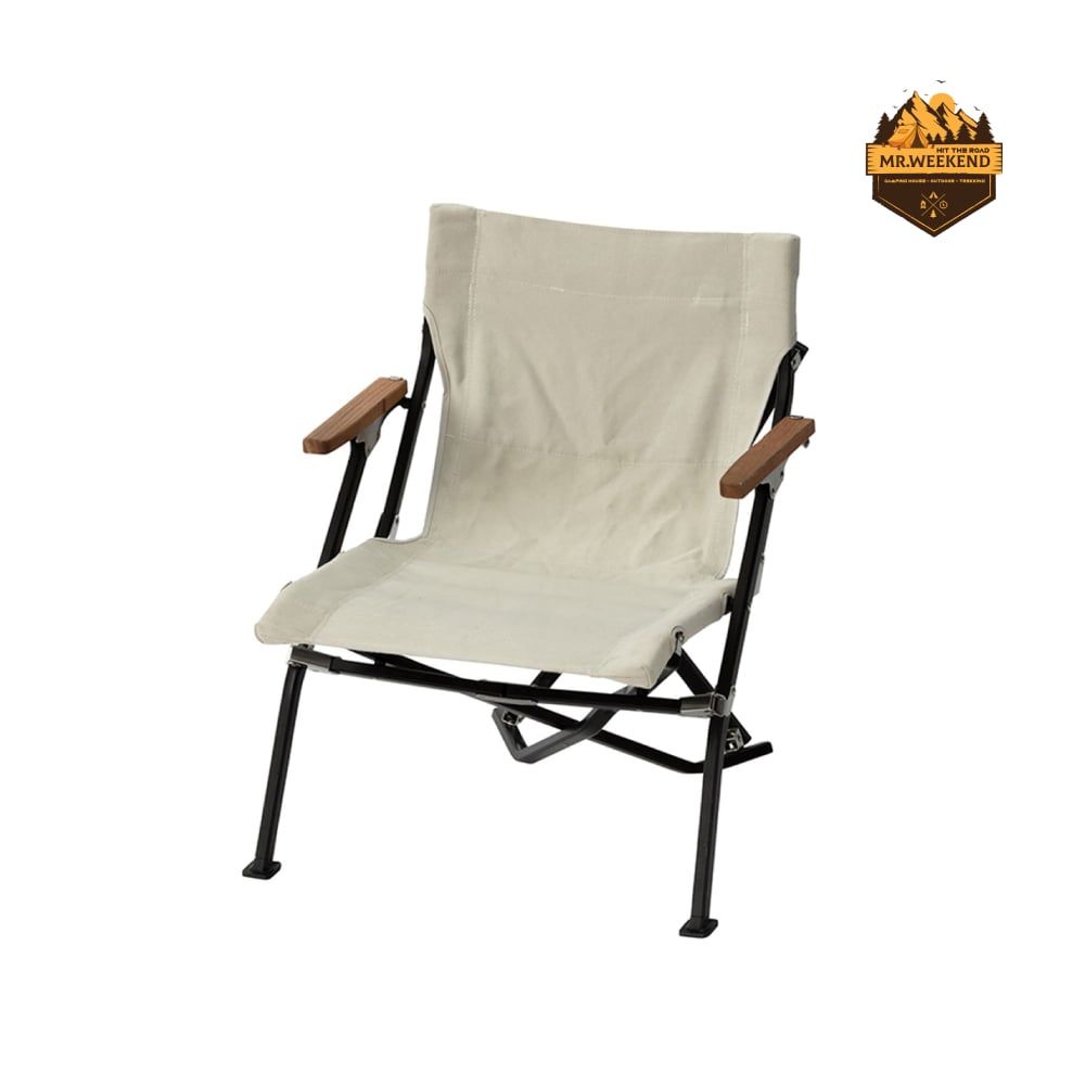 Ghế Dã Ngoại Snow Peak Low Chair Short Ivory LV-093IV