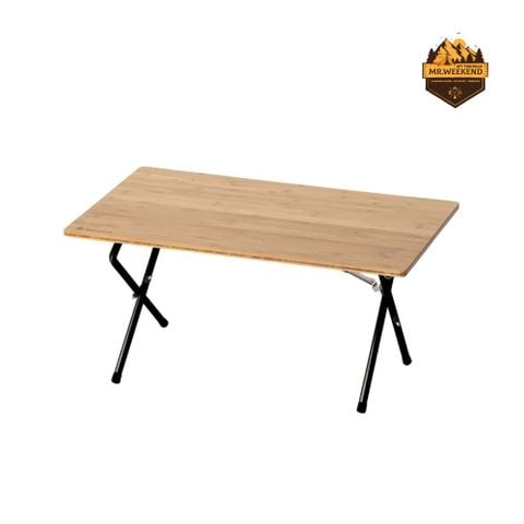 Bàn Dã Ngoại Xếp Gọn Snow Peak Single Action Low Table Light Bamboo (LV-100TL)