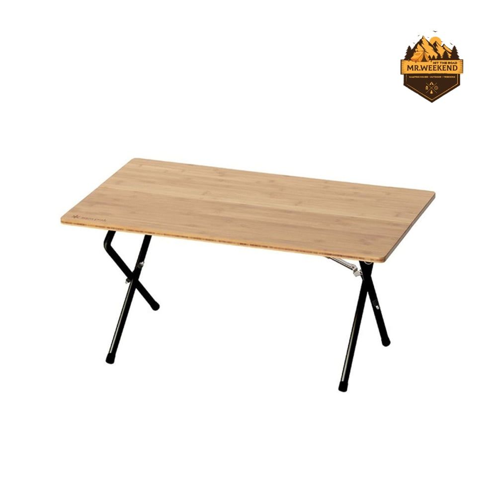 Bàn Dã Ngoại Xếp Gọn Snow Peak Single Action Low Table Light Bamboo (LV-100TL)