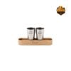 Bộ 2 Ly Titanium Shot Glass Duo Snow Peak FES-410 (Khay Gỗ)