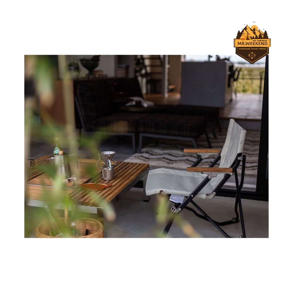 Ghế Dã Ngoại Snow Peak Low Chair Short Ivory LV-093IV