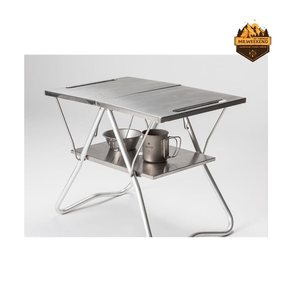 Bàn Inox Chịu Nhiệt Dã Ngoại Snow Peak TAKIBI My Table LV-039