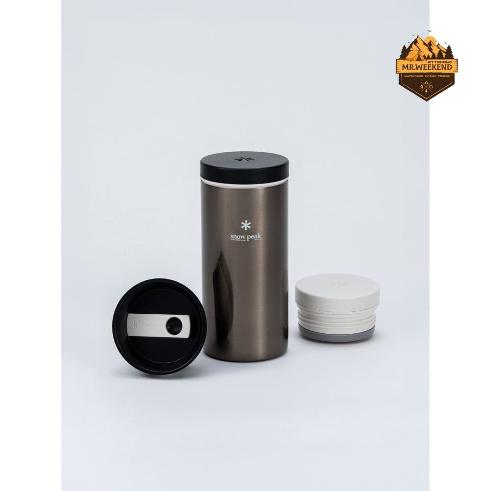Bình Giữ Nhiệt Dã Ngoại Snow Peak System Bottle 350ml Dark Silver (TW-070R-DS)