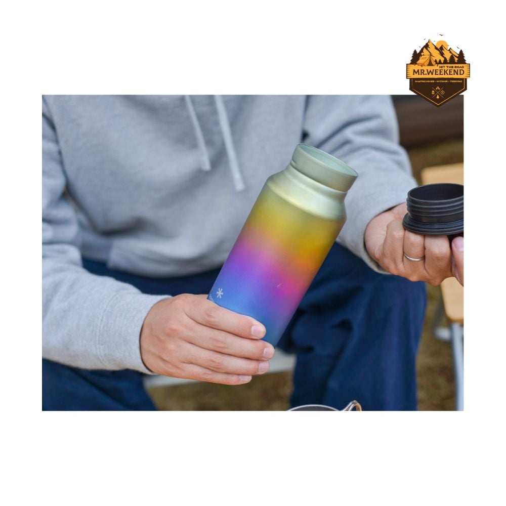 Bình Nước Titanium Snow Peak Aurora Bottle 800 Rainbow TW-800-RA