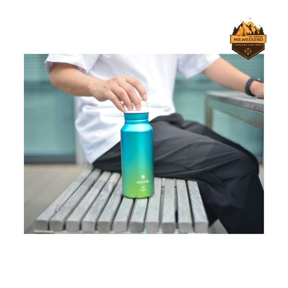 Bình Nước Titanium Snow Peak Aurora Bottle 800 Ocean TW-800RE-OC