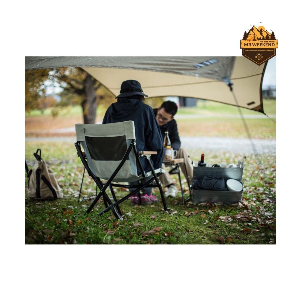 Ghế Dã Ngoại Snow Peak Low Chair Short Ivory LV-093IV