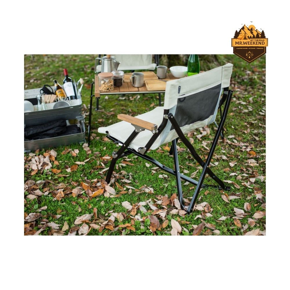 Ghế Dã Ngoại Snow Peak Low Chair Short Ivory LV-093IV