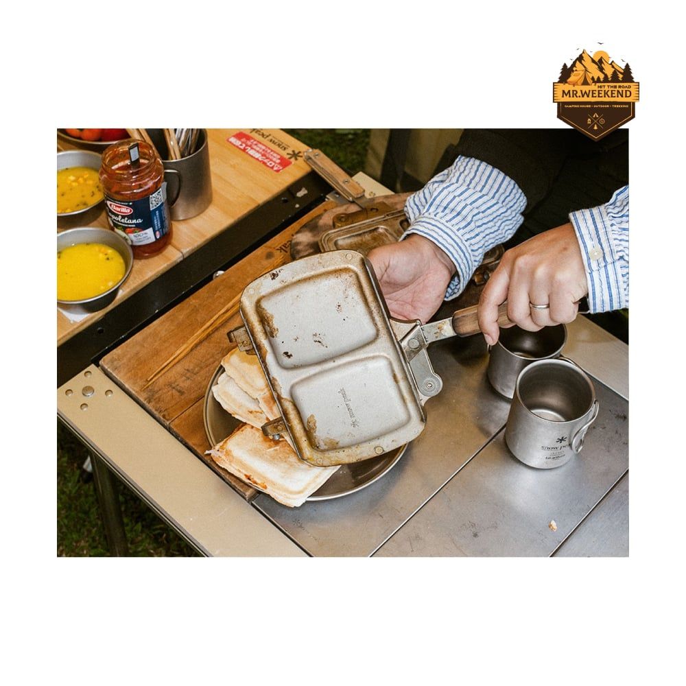 Khuôn Kẹp Bánh Mì Dã Ngoại Snow Peak Hot Sandwich Maker Tramezzino (GR-009R)