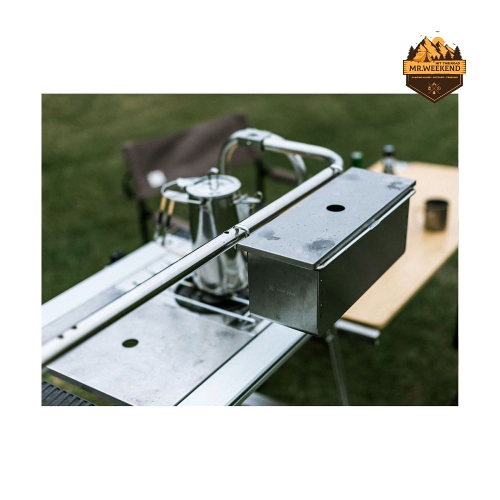 Bàn Bếp Dã Ngoại Inox Snow Peak Stainless Steel Kitchen Table (LV-310)