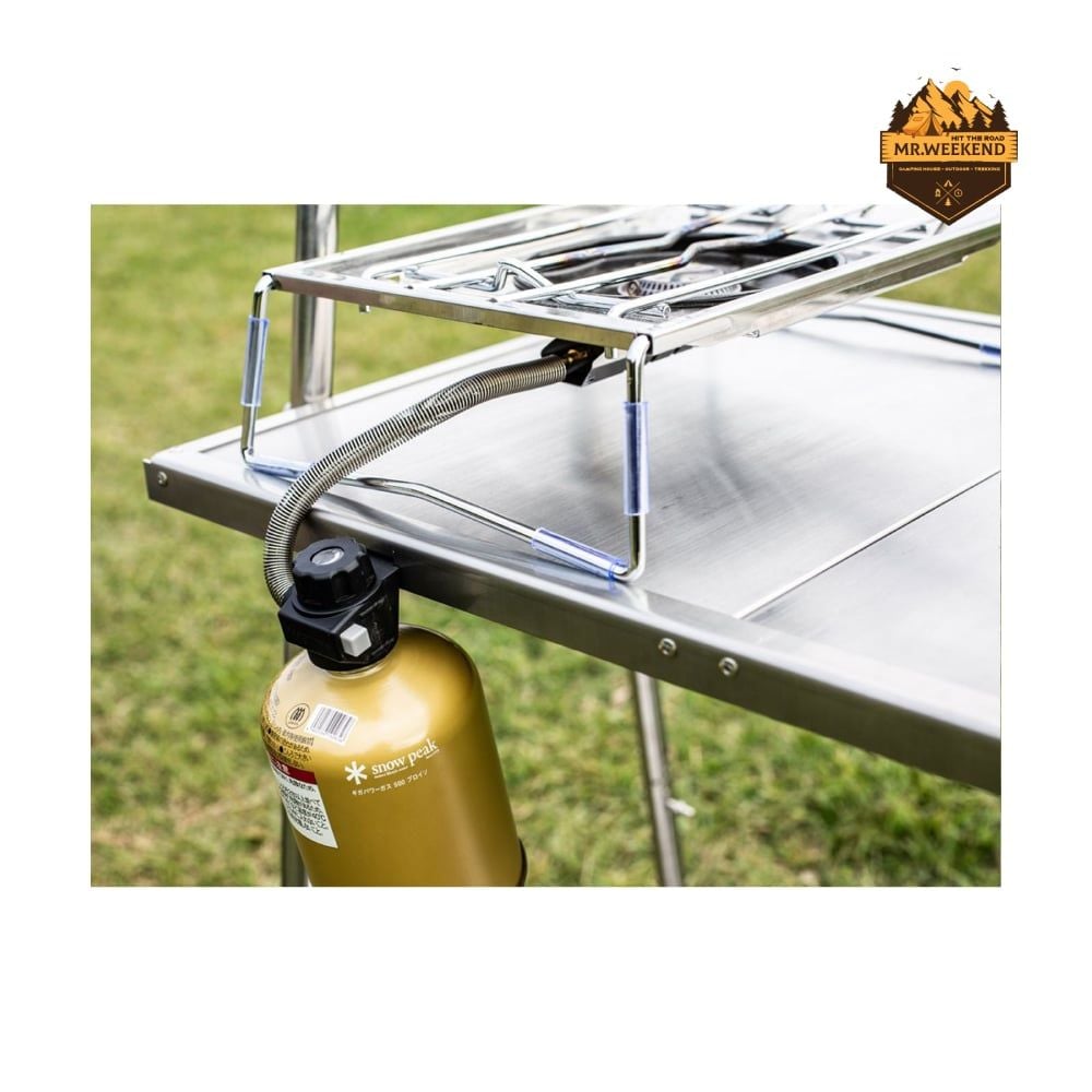 Bàn Bếp Dã Ngoại Inox Snow Peak Stainless Steel Kitchen Table (LV-310)
