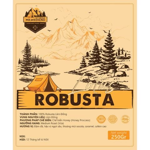 Cà Phê Robusta Lâm Đồng Honey Lotus 250g