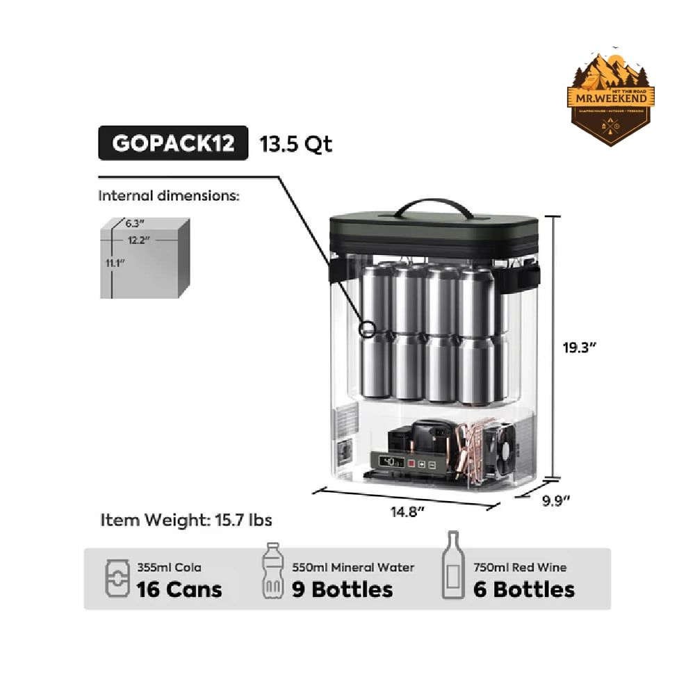 Tủ Lạnh Dã Ngoại Đeo Vai ICECO GOPACK12 Single Zone (12.8L)